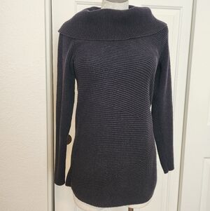 Alfani Black Sparkle Cowl Neck Women's  Sweater Size M